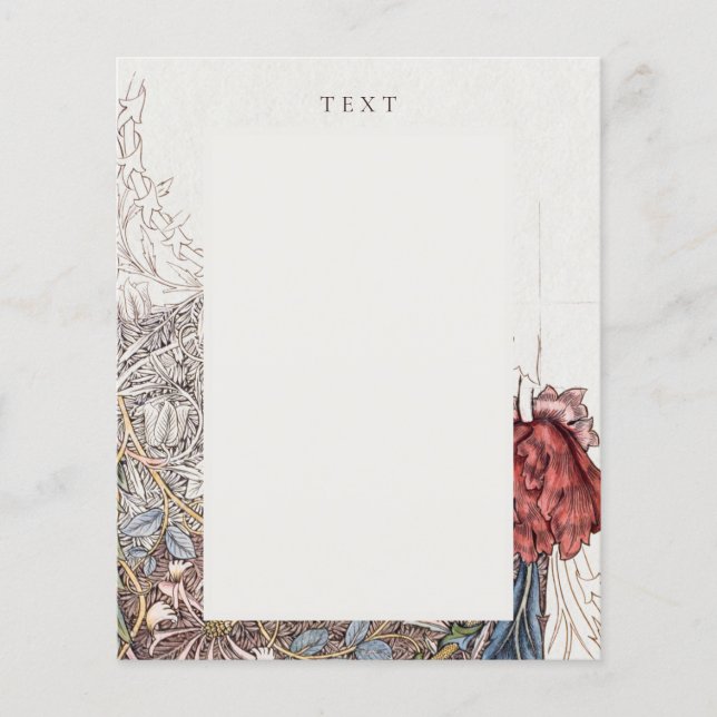 FLYER : WILLIAM MORRIS : HONEYSUCKLE + TULIP (Front)