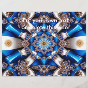 Flyer with Argentinian Colours Design