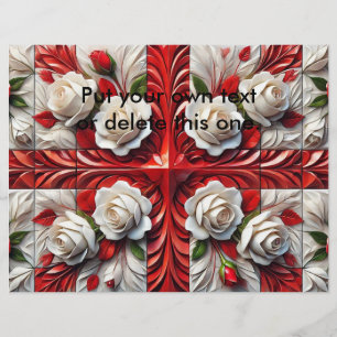 Flyer with English Roses Design