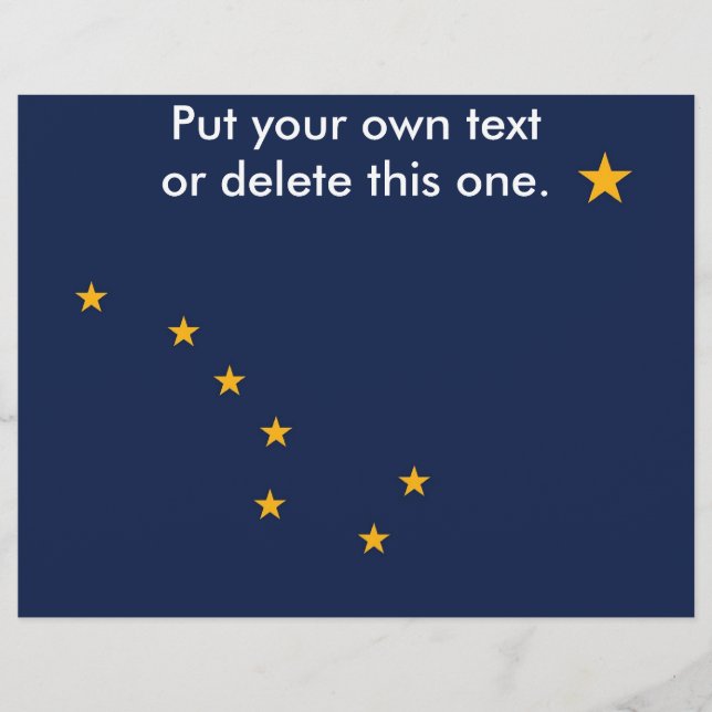 Flyer with Flag of Alaska, U.S.A. (Front)