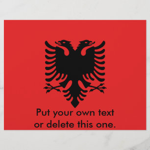 Flyer with Flag of Albania