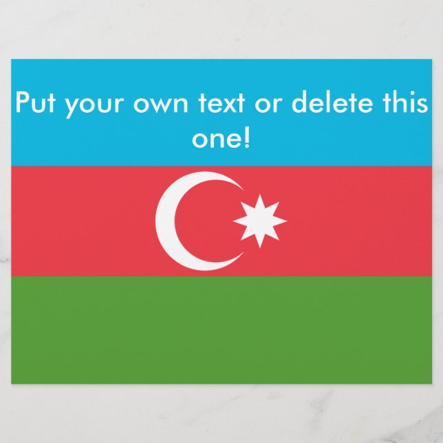Flyer with Flag of Azerbaijan (Front)