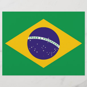 Flyer with Flag of Brazil