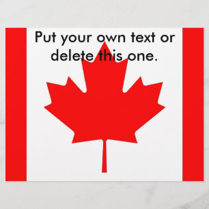 Flyer with Flag of Canada