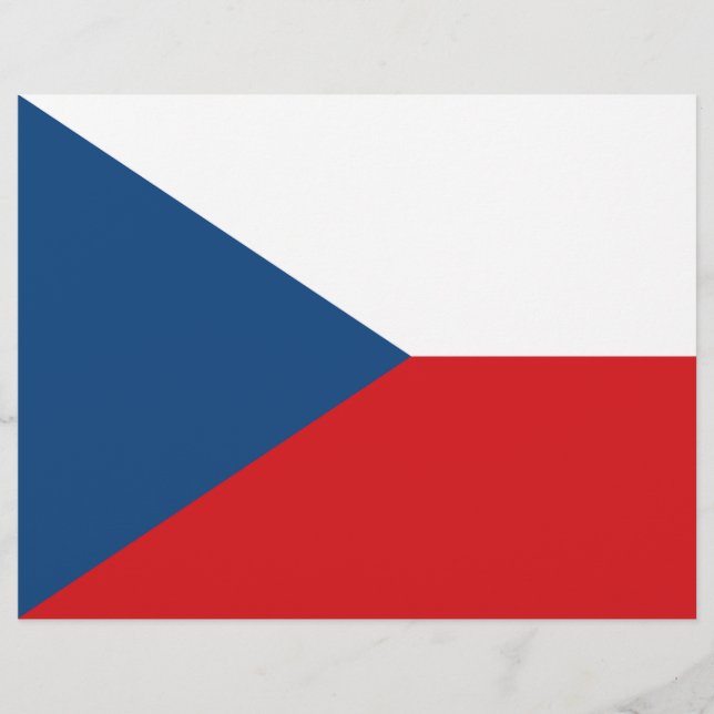Flyer with Flag of Czechia (Front)