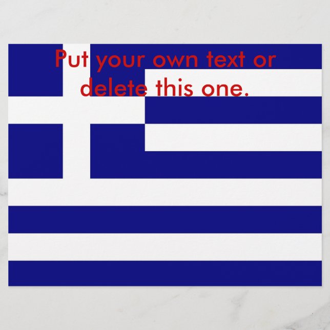Flyer with Flag of Greece (Front)