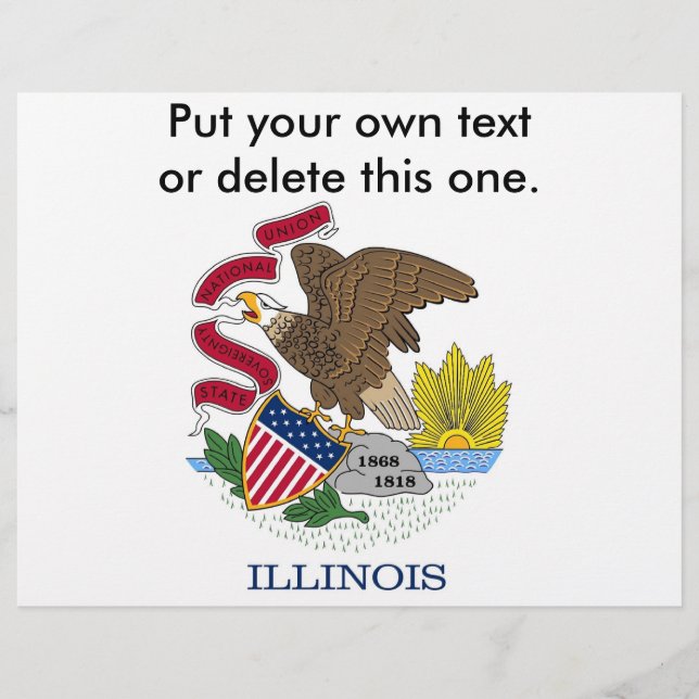 Flyer with Flag of Illinois, U.S.A. (Front)