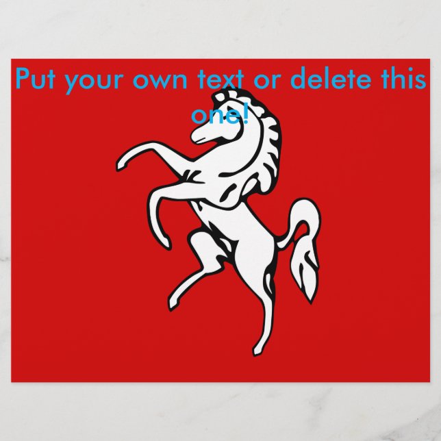 Flyer with Flag of Kent, England (Front)