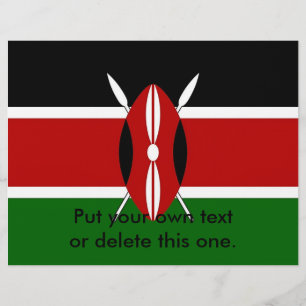 Flyer with Flag of Kenya
