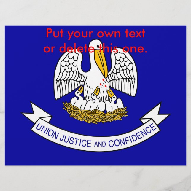 Flyer with Flag of Louisiana, U.S.A. (Front)