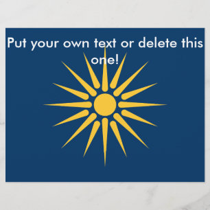 Flyer with Flag of Macedonia, Greece