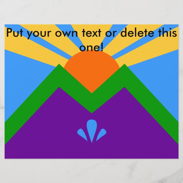 Flyer with Flag of Manitou Springs, Colorado (Front)