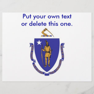 Flyer with Flag of Massachuttes, U.S.A.