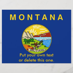 Flyer with Flag of Montana, U.S.A.