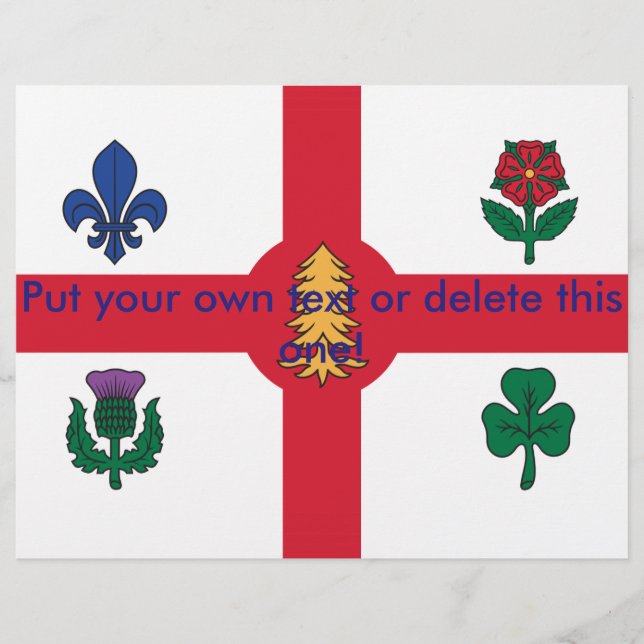 Flyer with Flag of Montreal, Canada (Front)
