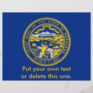 Flyer with Flag of Nebraska, U.S.A.