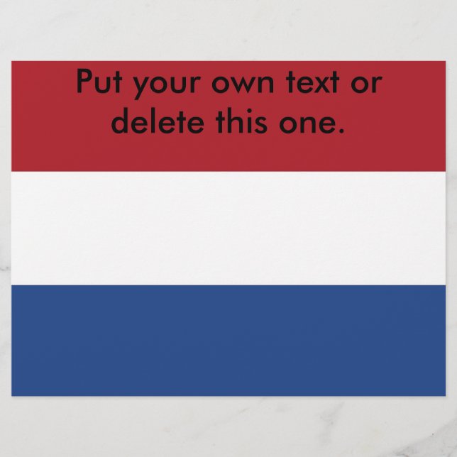 Flyer with Flag of Netherlands (Front)