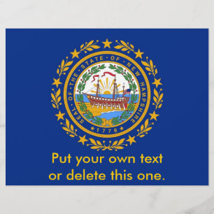 Flyer with Flag of New Hampshire, U.S.A.