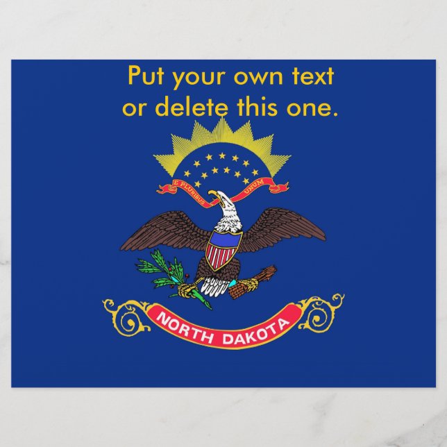 Flyer with Flag of North Dakota, U.S.A. (Front)