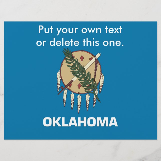 Flyer with Flag of Oklahoma, U.S.A. (Front)