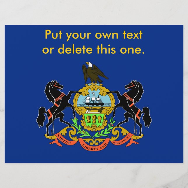 Flyer with Flag of Pennsylvania, U.S.A. (Front)
