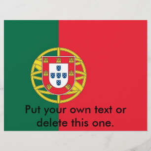 Flyer with Flag of Portugal
