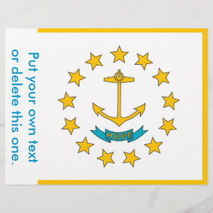 Flyer with Flag of Rhode Island, U.S.A.