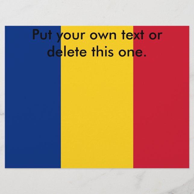 Flyer with Flag of Romania (Front)