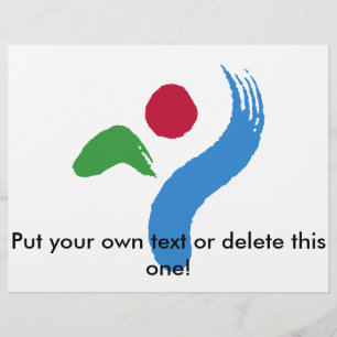 Flyer with Flag of Seoul, South Korea