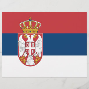 Flyer with Flag of Serbia