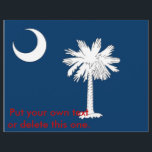 Flyer with Flag of South Carolina, U.S.A.<br><div class="desc">Add a touch of South Carolina pride to your announcements with our exclusive flyer featuring the flag of South Carolina! Designed with attention to detail, this flyer integrates the iconic Palmetto tree and crescent moon from the South Carolina flag, offering a distinctive way to convey your message. Whether you're promoting...</div>