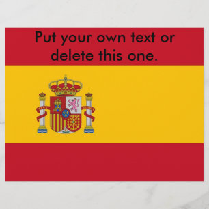 Flyer with Flag of Spain