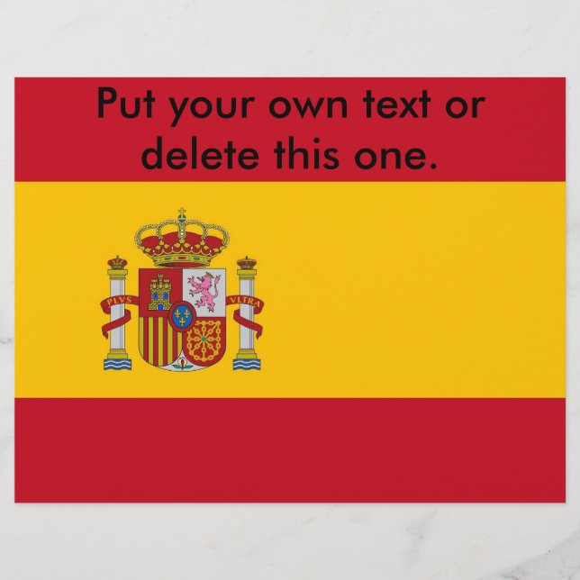 Flyer with Flag of Spain (Front)