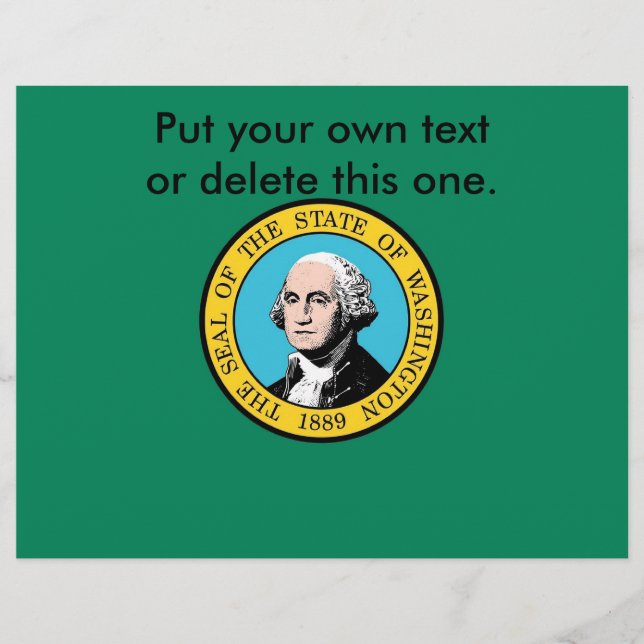 Flyer with Flag of Washington, U.S.A. (Front)