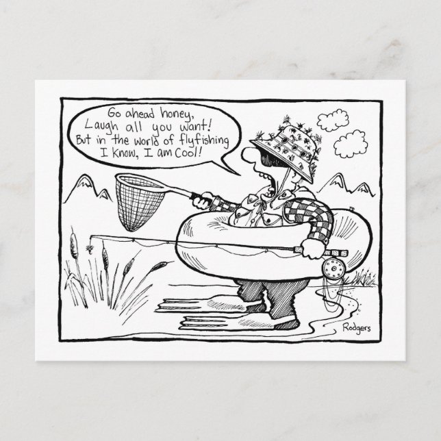 flyfishing cool postcard (Front)