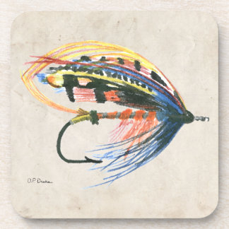 FlyFishing Lure Art Salmon Fly Lure Coaster