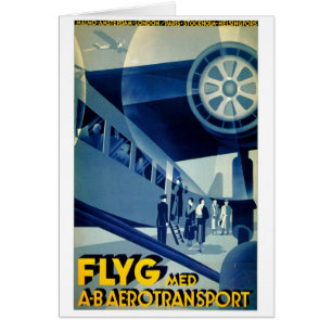 Flyg A-B Aero Transport Vintage Travel Ad