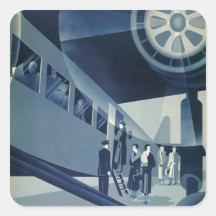 Flyg Med A-B Aerotransport Square Sticker