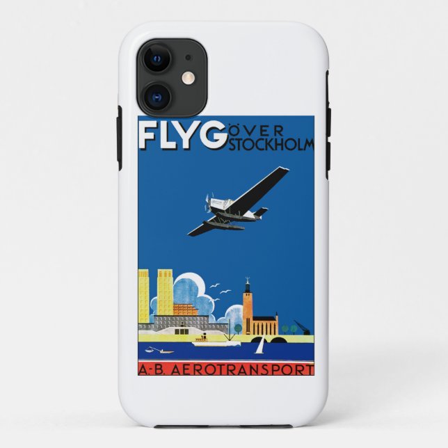 Flyg Over Stockholm Case-Mate iPhone Case (Back)