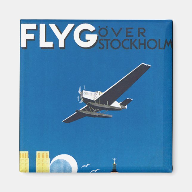 Flyg Over Stockholm Magnet (Front)