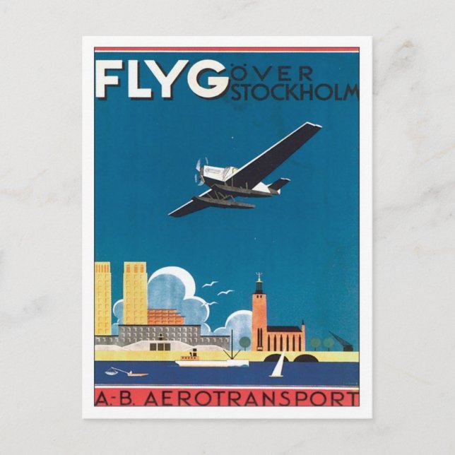 FLYG Stockholm Sweden Postcard (Front)