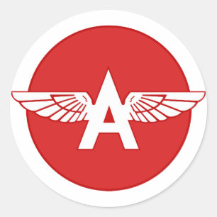 Flying A Gasoline Red Circle Flat version Classic Round Sticker