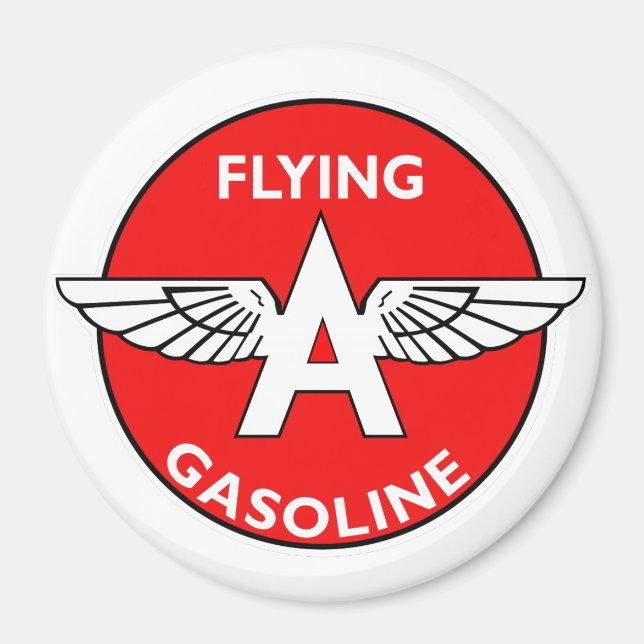Flying A Gasoline vintage sign Magnet (Front)