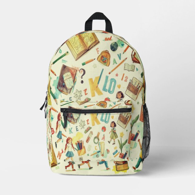 Flying ABCs Kids Backpack For Back To School (Front)