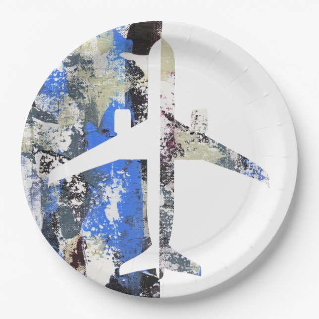 Flying Abstract by Michael Moffa Paper Plate (Front)
