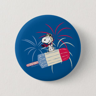 Flying Ace Snoopy on Ice Pop 6 Cm Round Badge