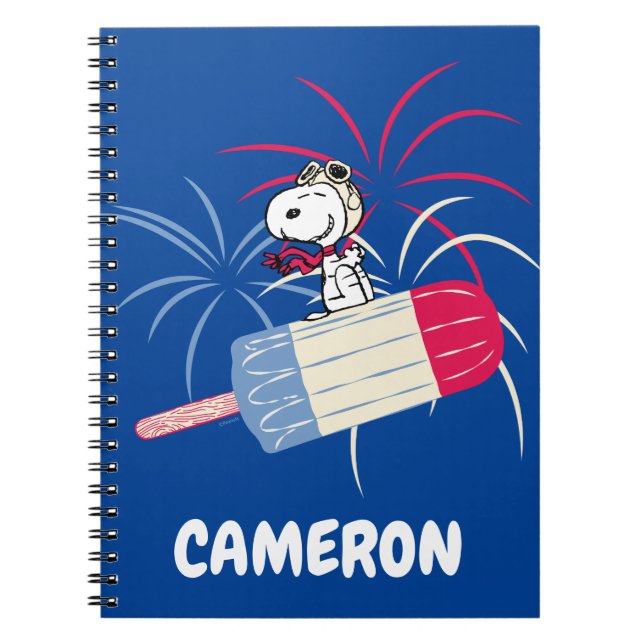 Flying Ace Snoopy on Ice Pop Notebook (Front)