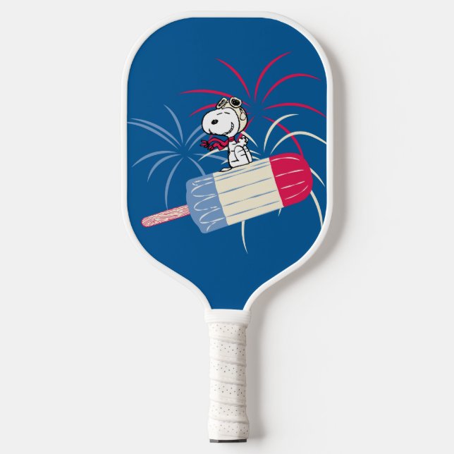 Flying Ace Snoopy on Ice Pop Pickleball Paddle (Front)
