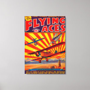 Flying Aces Magazine Cover 2 Canvas Print