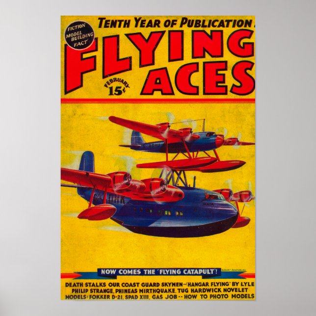 Flying Aces Magazine Cover 2 Poster (Front)